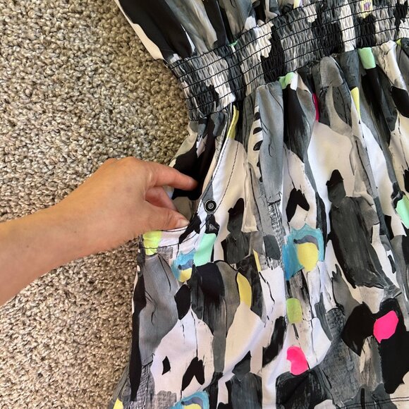 Jamie Sadock Womens Sz Medium Sleeveless Abstract Print Dress Multicolor - Picture 5 of 10